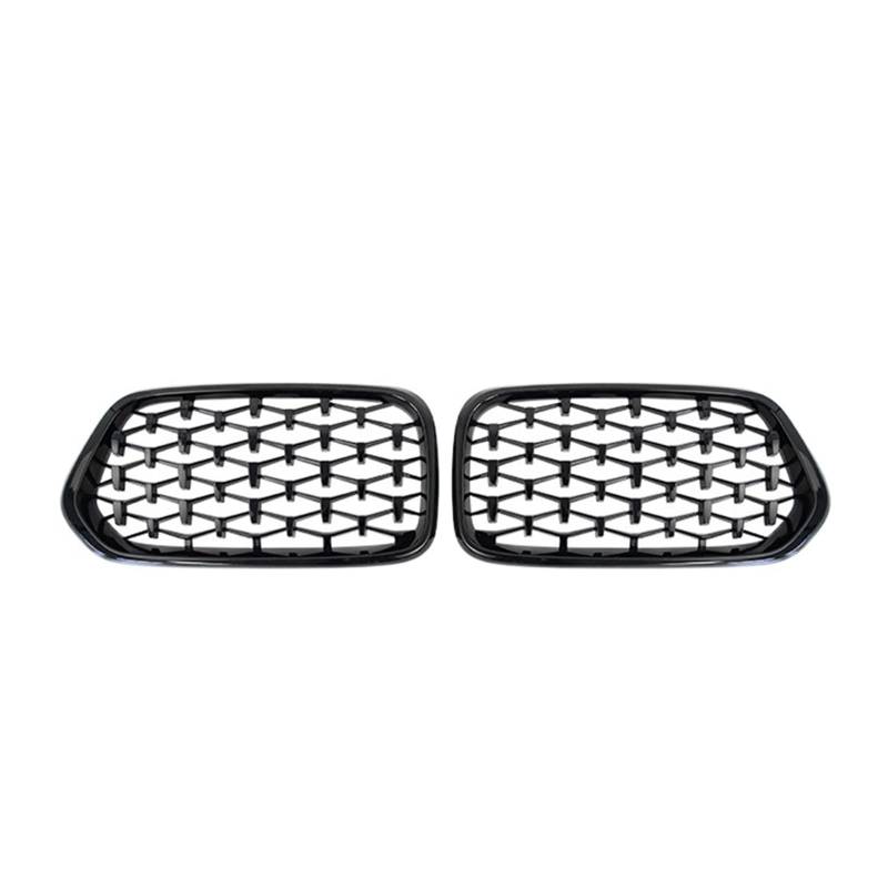 Kompatibel für BMW X2 F39 Auto Frontstoßstange Nierengrill Diamant Racing Grill Glanz Schwarz Gitter Grills Trim 2018-2022 ABS Zubehör(Gloss Black 1) von XWBTRQLK