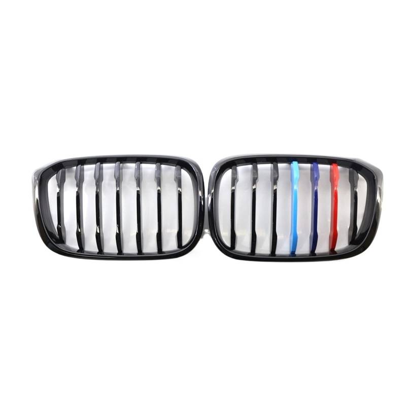 Kompatibel für BMW X3 G01 X4 G02 2018 2019 2020, glänzend schwarzer Kühlergrill, M Performance Racing Grill, Zubehör 51138469959, 51138469960 von XWBTRQLK