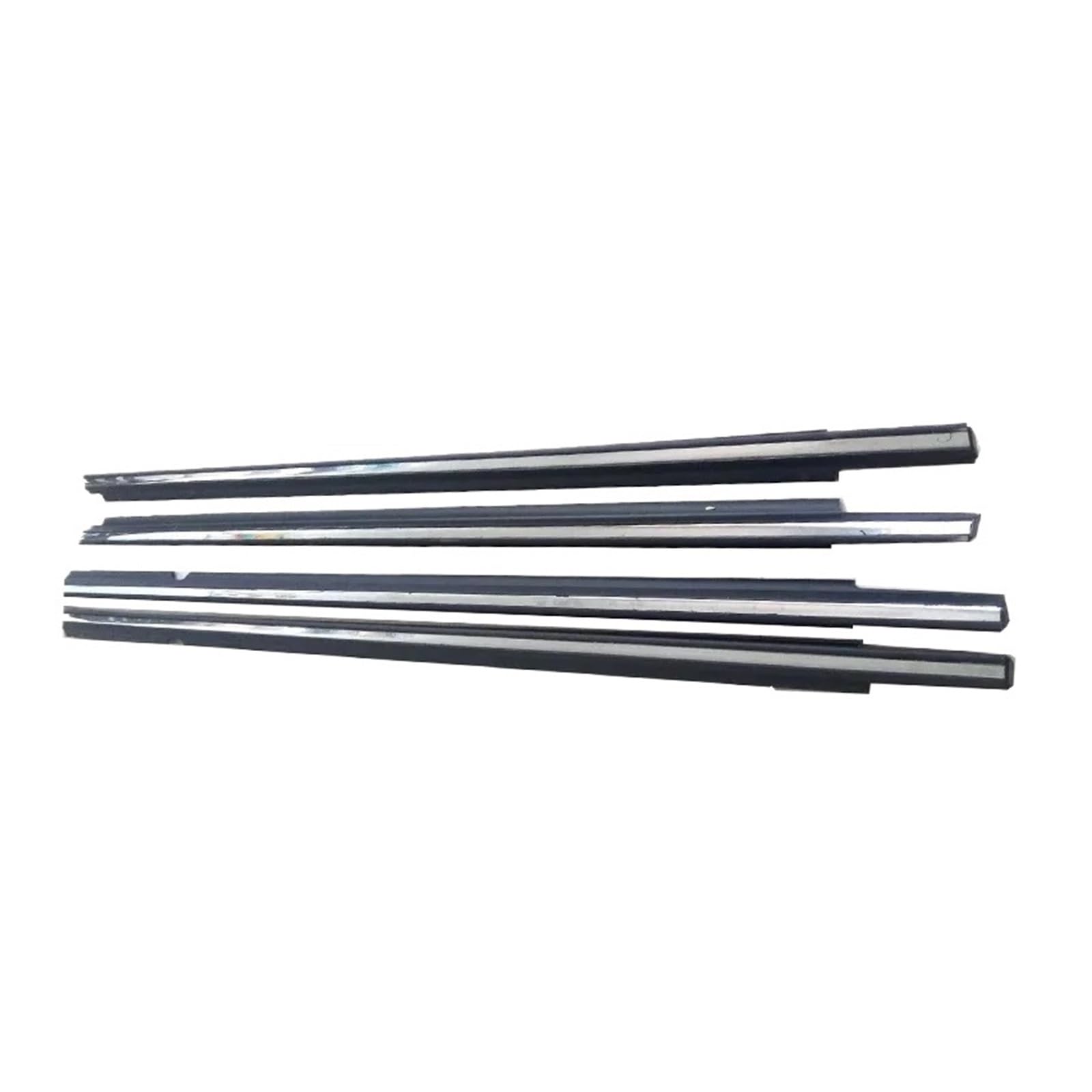 Kompatibel für Toyota Corolla 2008–2013 Fensterdichtungen, 4 Stück, vorne und hinten, Gummidichtungsstreifen, 7573012300, 7571002210(Chrome) von XWBTRQLK