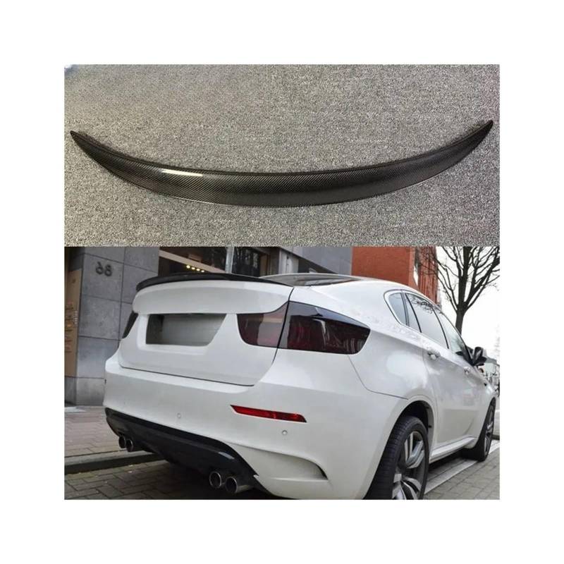 Kompatibel mit X6 E71 Spoiler, Carbon-Faser-Spoiler für X6 2008 2009 2010 2011 2012 2013, Heckspoilerflügel, Performance-Spoiler(Carbon fiber Look) von XWBTRQLK