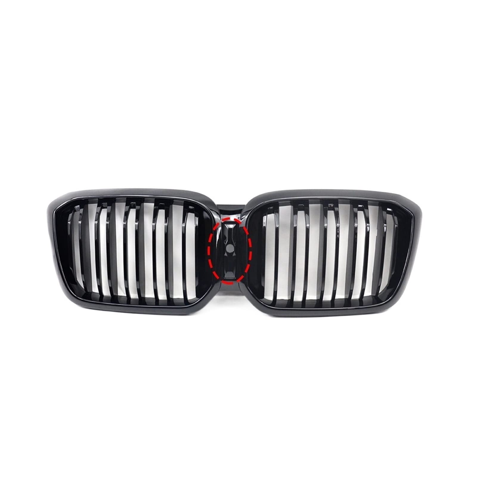 Kühlergrill, Nierengrill, Doppellamelle, kompatibel für BMW X3 X4 G01 G02 LCI 2022+, glänzend schwarz, Renngrills, Auto-Styling-Zubehör(2-Slat with hole) von XWBTRQLK