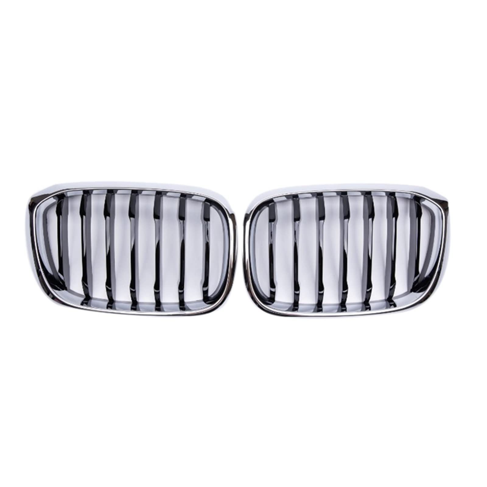Kühlergrill Niere Grill Doppel Lamellen Kompatibel Für BMW G01 G02 G08 X3 X4 Matt Glänzend Schwarz Racing Grills(Black and Sliver) von XWBTRQLK