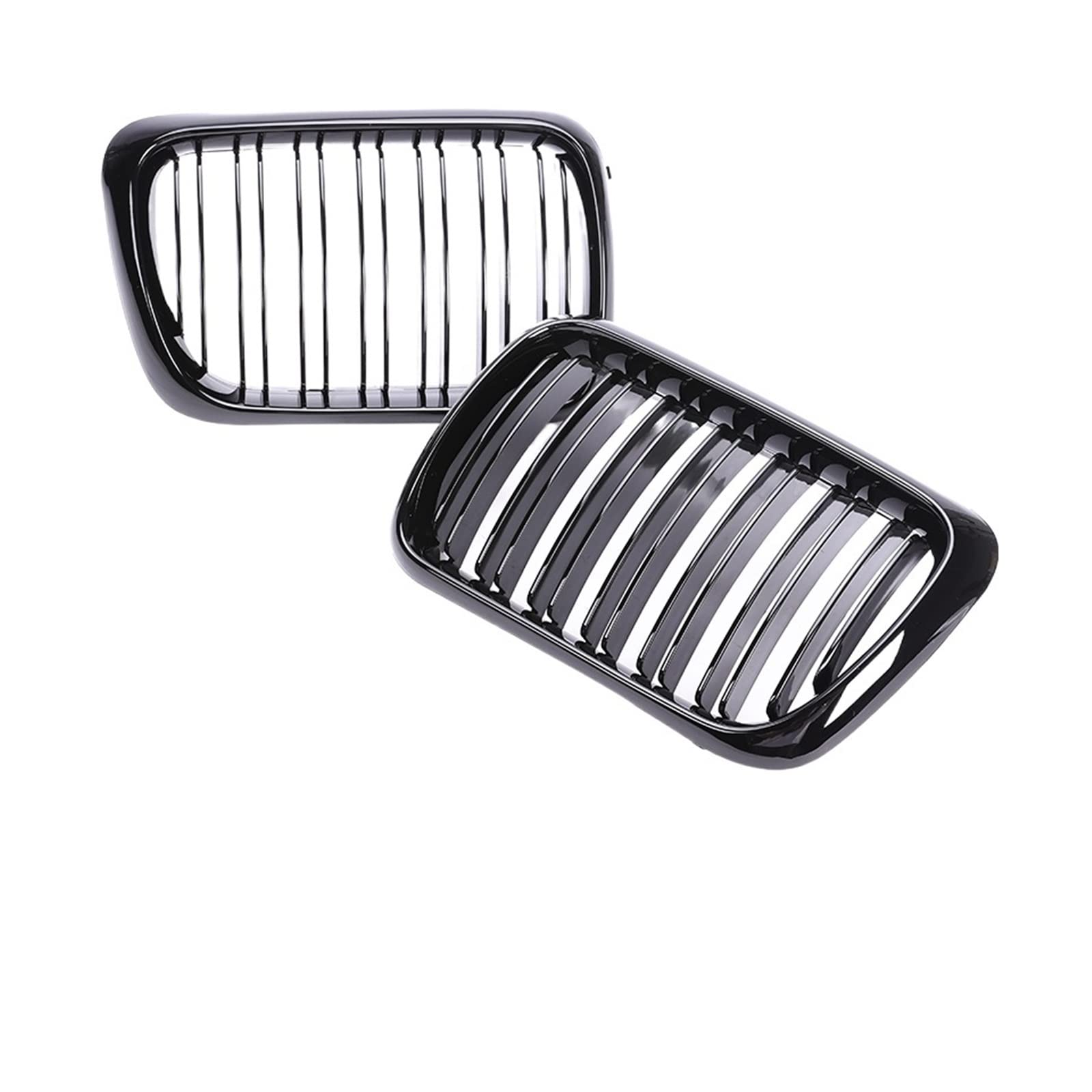 MM Sport Nierengrill für die Frontstoßstange, Doppellamellen, M-Farbe, Schwarzglänzend, MM Tech Grills Facelift, kompatibel mit BMW 3er-Serie E36 LCI 1997 1998 1999(Dual Gloss Black) von XWBTRQLK