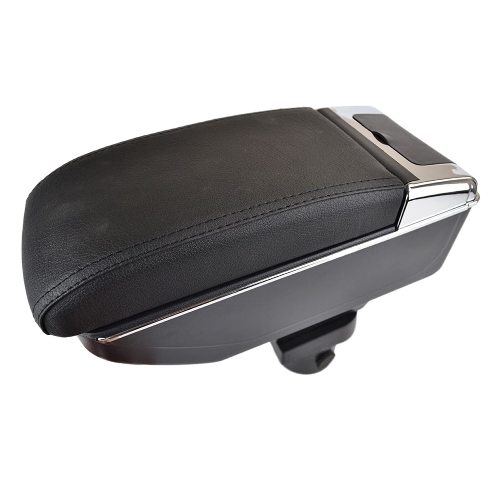 Mittelkonsole kompatibel for VW Up 2009–2017, Duale Aufbewahrungsbox, Lederarmlehne, 2010, 2011, 2012, 2013, 2014, 2015, 2016, Getränkehalter(Black Thread) von XWBTRQLK