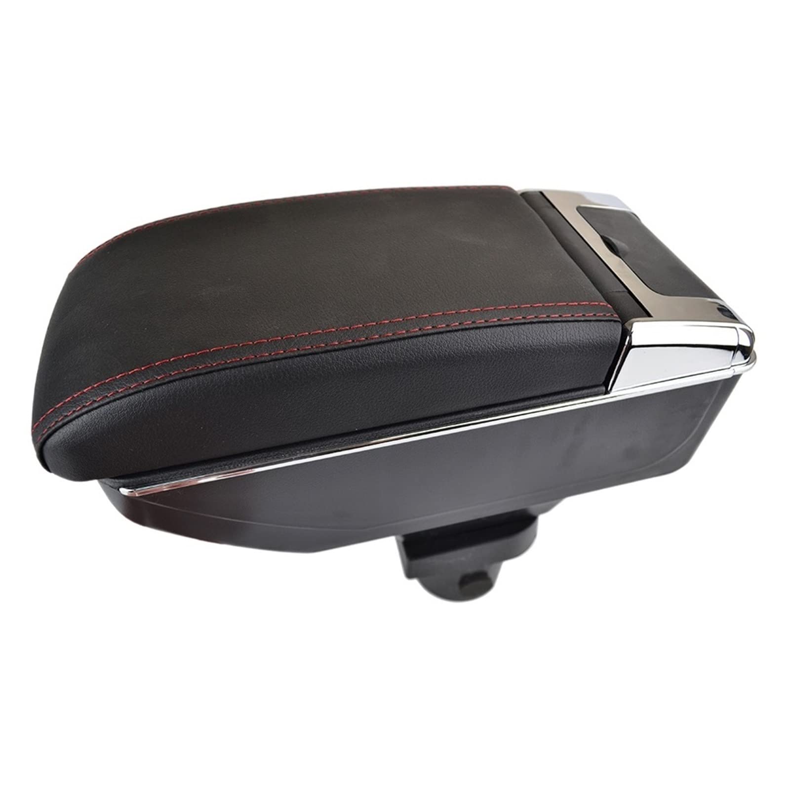Mittelkonsole kompatibel for VW Up 2009–2017, Duale Aufbewahrungsbox, Lederarmlehne, 2010, 2011, 2012, 2013, 2014, 2015, 2016, Getränkehalter(Red Thread) von XWBTRQLK