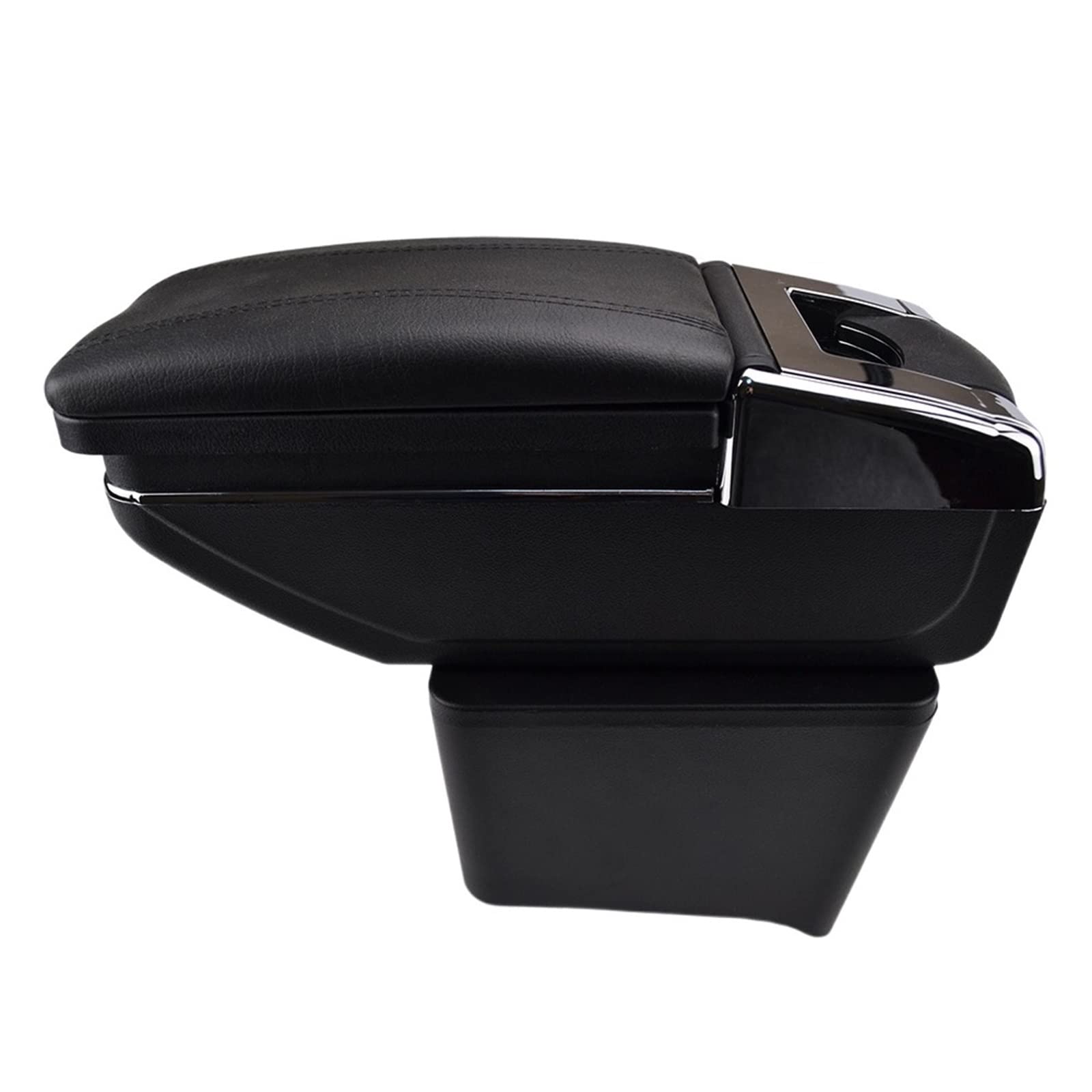 Mittelkonsolen-Armlehnenbox, kompatibel mit VW Polo Mk4 2002 2003 2004 2005 2006 2007 2008 2009 Polo Vivo Nachrüstteile Halter Dekoration(Black Thread) von XWBTRQLK
