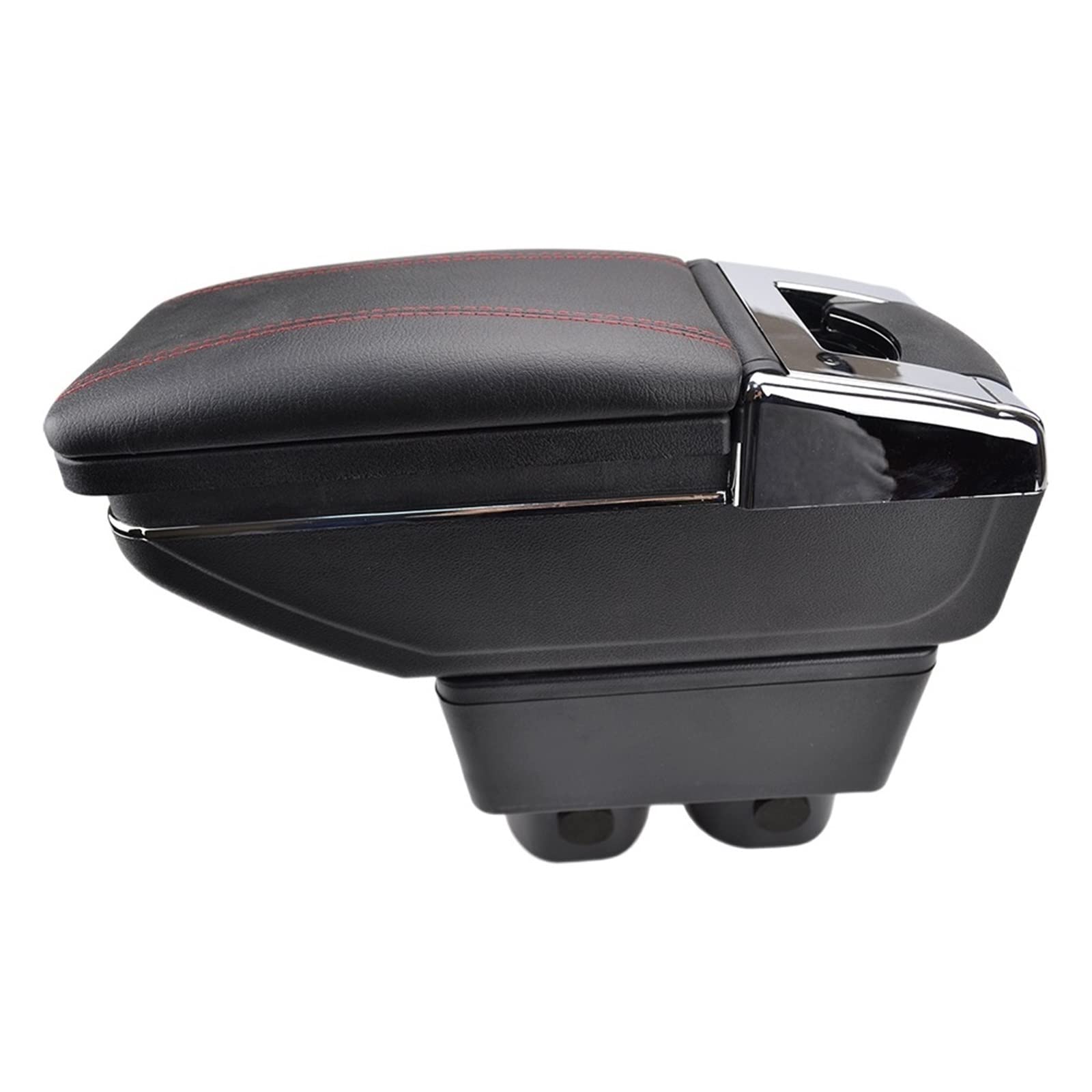 Mittelkonsolen-Aufbewahrungsbox, kompatibel mit Nissan Versa Tiida Latio 2007–2011, Armlehne, drehbare Armlehne 2008 2009 2010(Red Thread) von XWBTRQLK