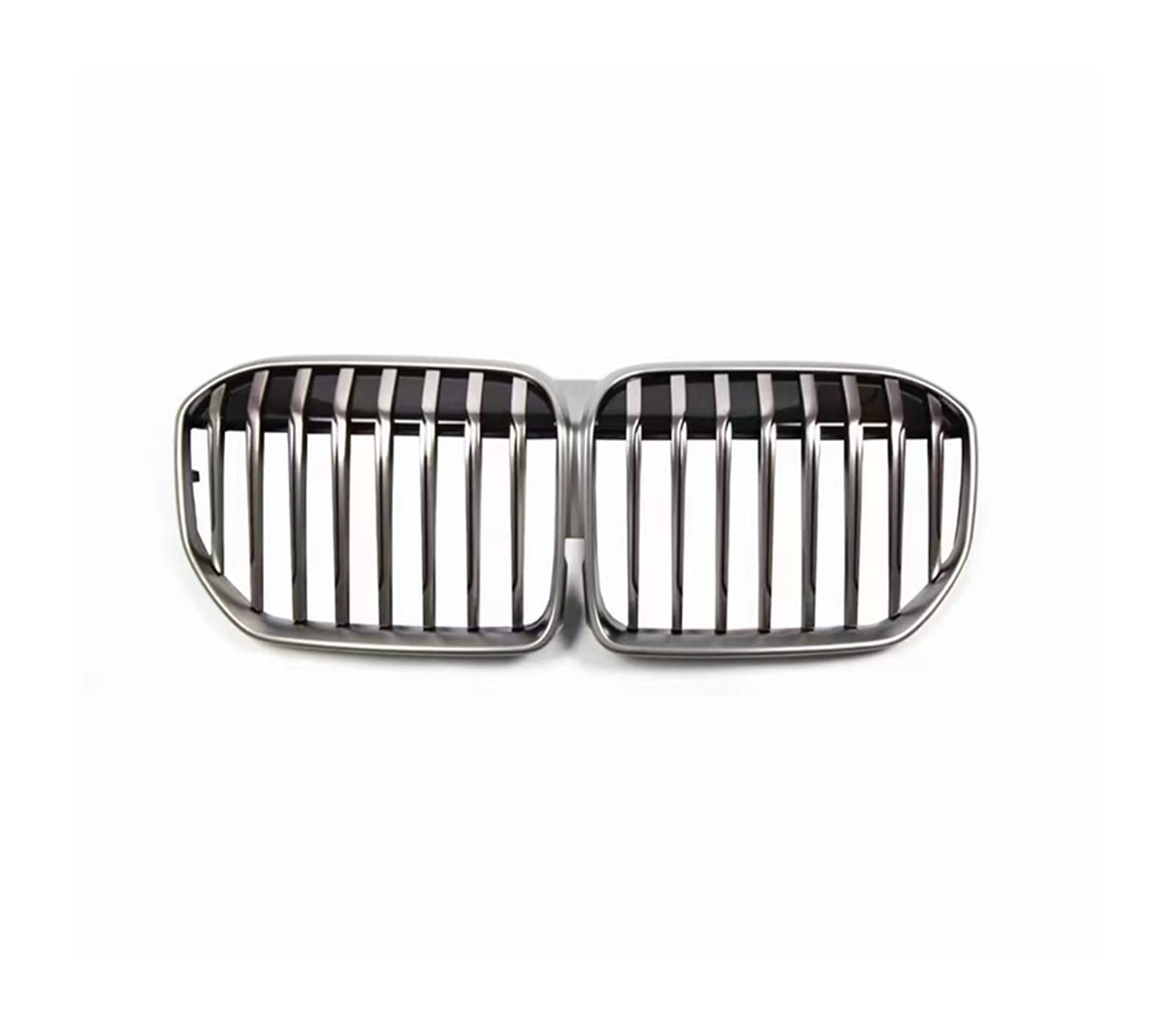 Nebelscheinwerferrahmen, Fangzahn-Dekorationsrahmen, Ceriumgrau, mittelgroße Netz-Rückspiegelabdeckung, passend für BMW 7er G12 2020+(Car grille) von XWBTRQLK