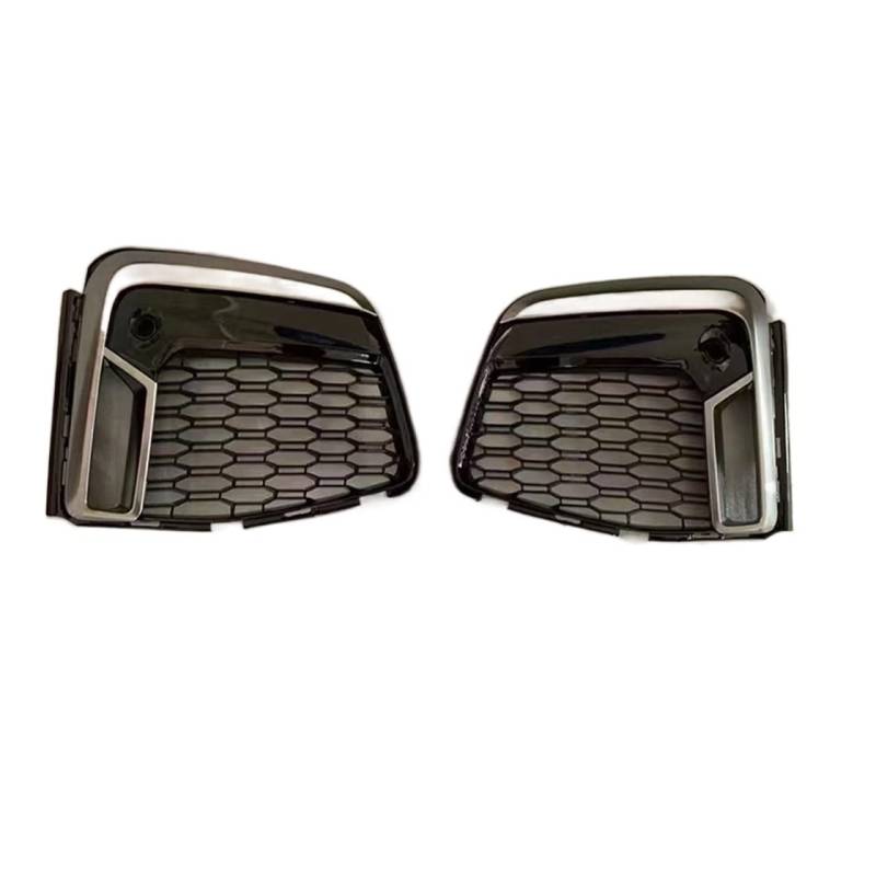 Nebelscheinwerferrahmen, Fangzahn-Dekorationsrahmen, Ceriumgrau, mittelgroße Netz-Rückspiegelabdeckung, passend für BMW 7er G12 2020+(Fog lamp frame) von XWBTRQLK