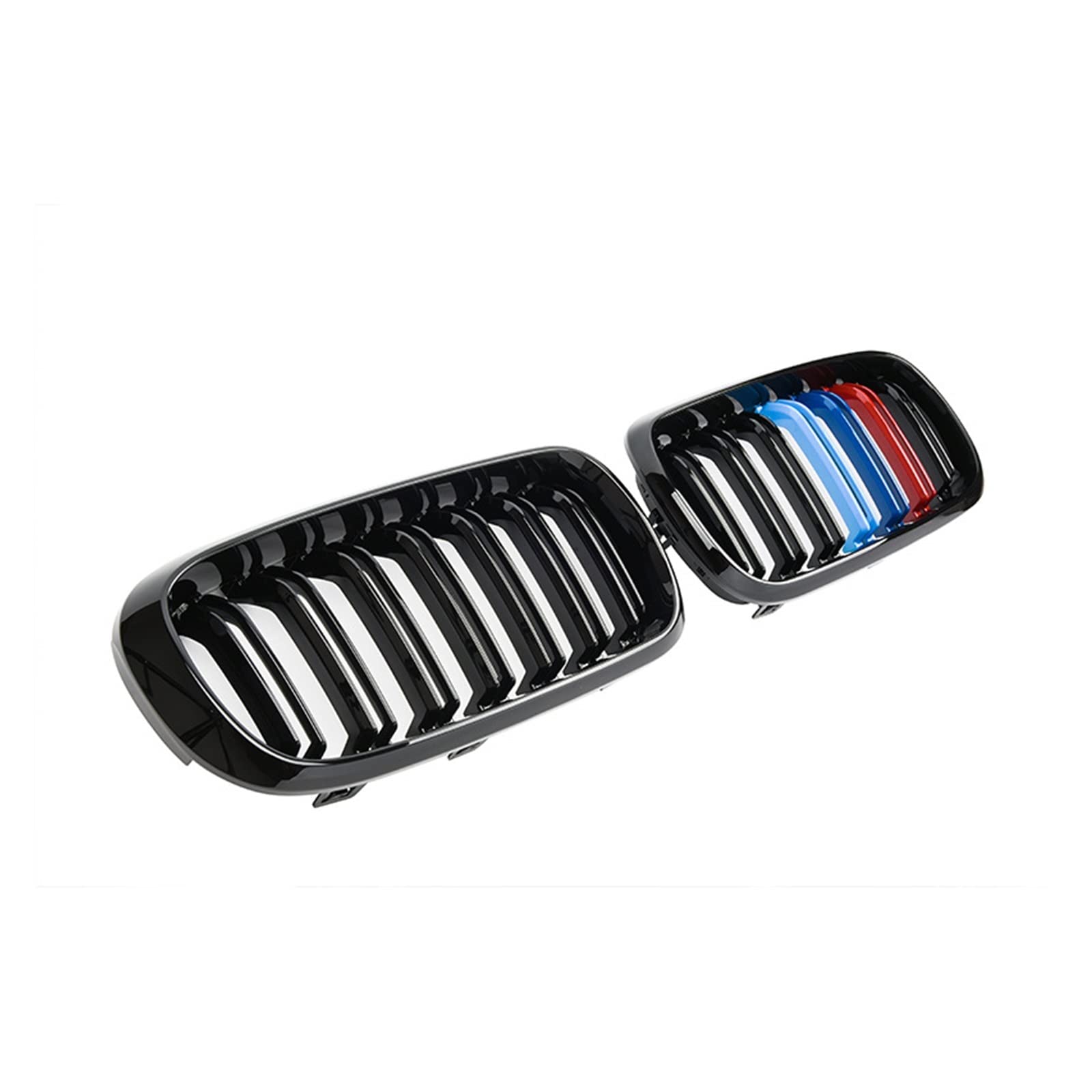 Paar Auto-Nierengrill, schwarz glänzend, M-Renngrill, kompatibel für BMW F15/F16 X5 X6 2014 2015 2016 2017, Auto-Tuning, Frontgrills, Zubehör(Gloss Black M) von XWBTRQLK