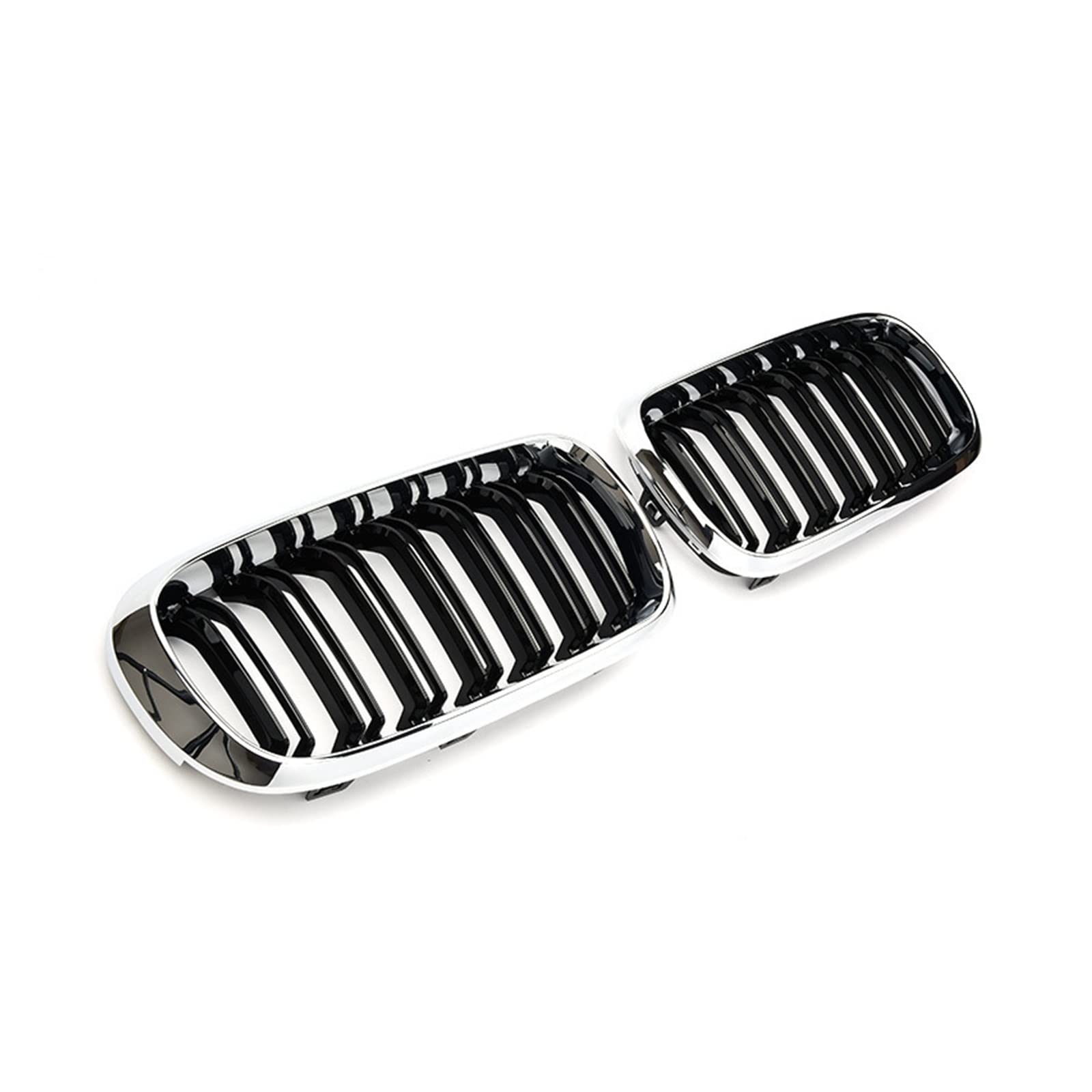 Paar Auto-Nierengrill, schwarz glänzend, M-Renngrill, kompatibel für BMW F15/F16 X5 X6 2014 2015 2016 2017, Auto-Tuning, Frontgrills, Zubehör(Plating Gloss Black) von XWBTRQLK