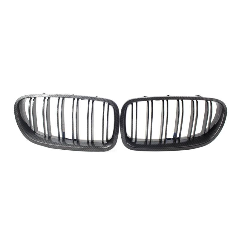 Paar Carbon Fiber Printed Dual Lamellen Kühlergrill Limousine Kompatibel Für BMW F10 F18 10-15 von XWBTRQLK