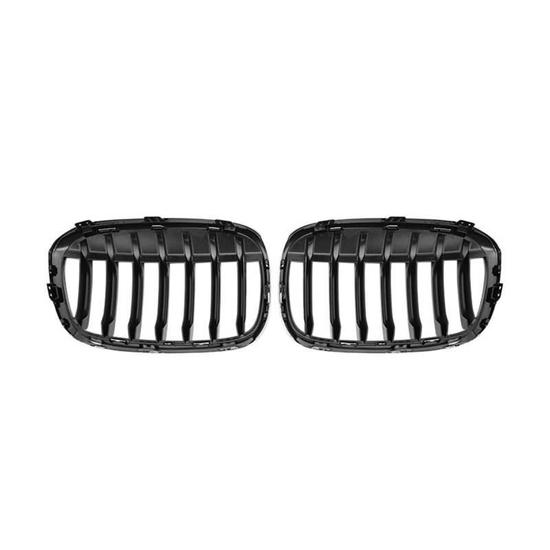 Pulleco Chrom Kühlergrill Auto Front Nieren Stoßstange Grill Racing Grills Kompatibel Für BMW X1 F48 F49 16-19 Silber Rahmen Schwarz Core Grills Auto von XWBTRQLK