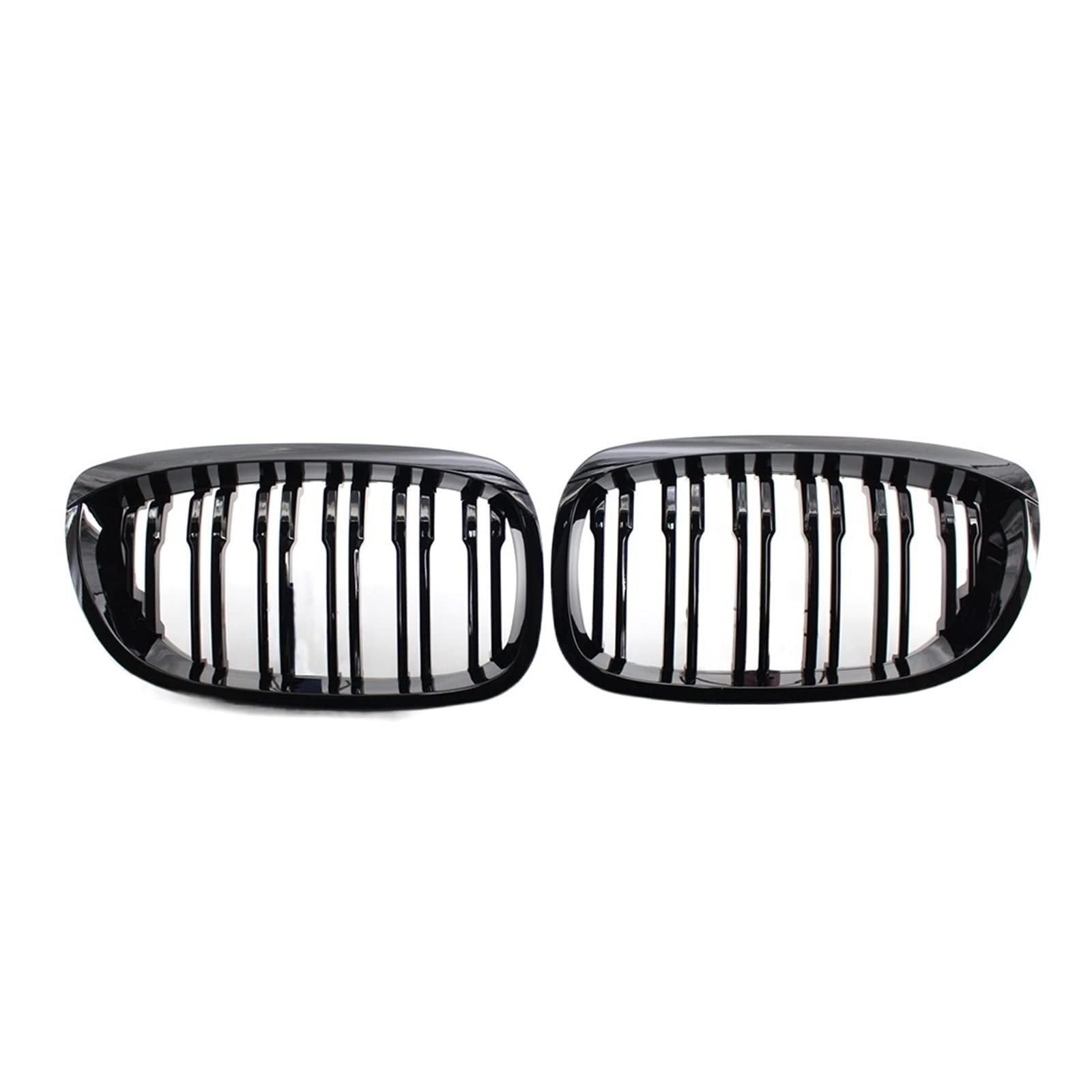 Pulleco M Grilles Auto-Nierengrill, kompatibel mit BMW 3er-Serie E46, 2-türig, 2DR, 2002–2005, glänzend schwarz, Zubehör, Doppellamelle(Gloss Black) von XWBTRQLK
