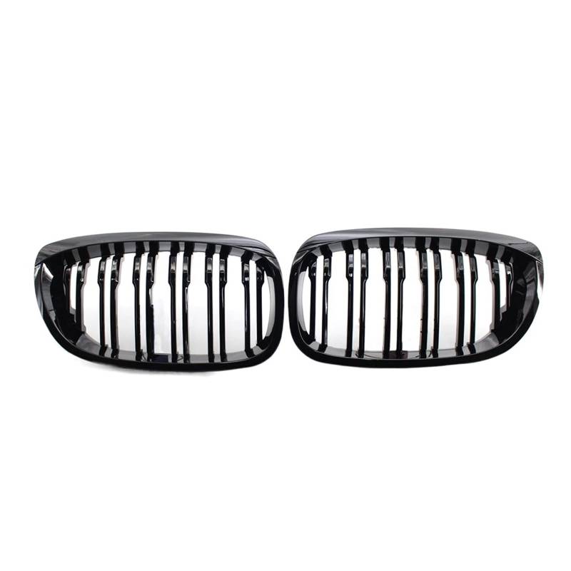 Pulleco M Grilles Auto-Nierengrill, kompatibel mit BMW 3er-Serie E46, 2-türig, 2DR, 2002–2005, glänzend schwarz, Zubehör, Doppellamelle(Gloss Black) von XWBTRQLK