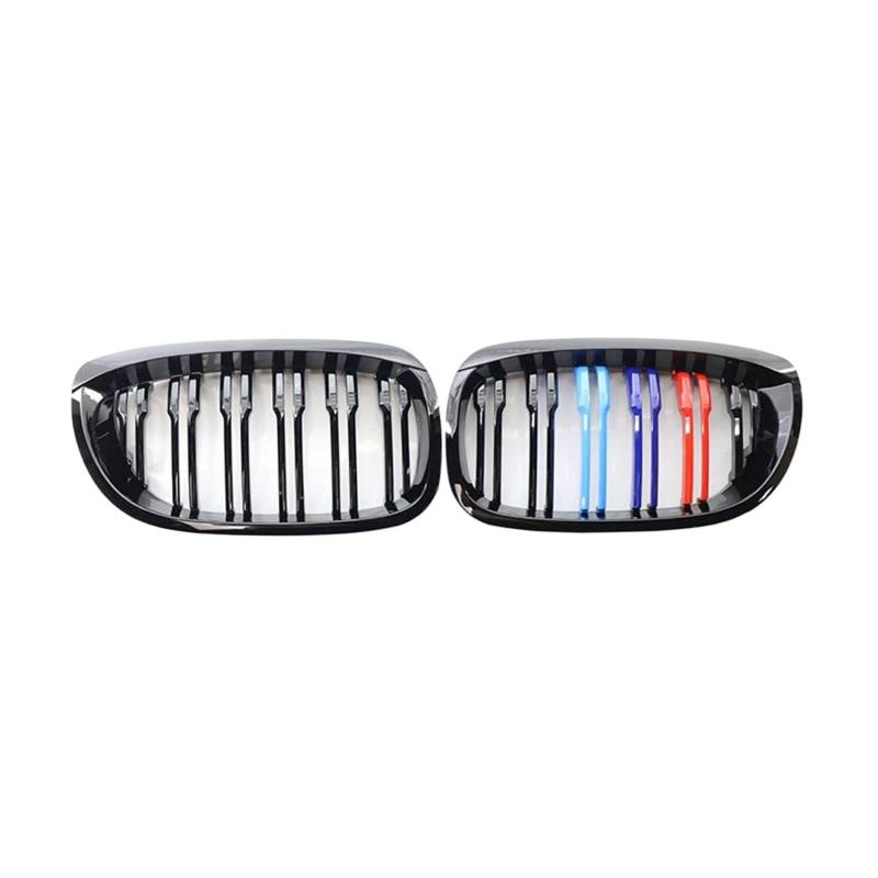 Pulleco M Grilles Auto-Nierengrill, kompatibel mit BMW 3er-Serie E46, 2-türig, 2DR, 2002–2005, glänzend schwarz, Zubehör, Doppellamelle(Style) von XWBTRQLK