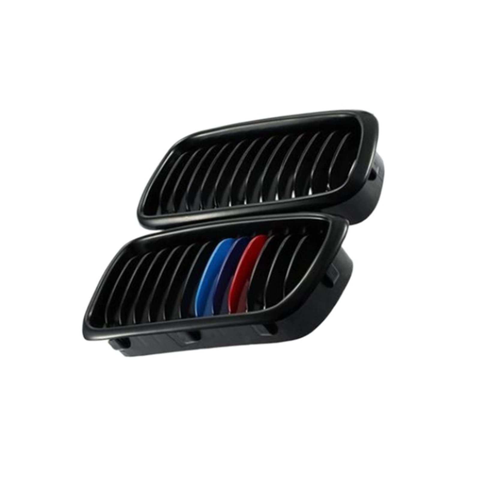 Schwarz glänzender Nieren-Sport-Frontgrill in M-Farbe, kompatibel mit BMW 7er E38 1998–01 von XWBTRQLK