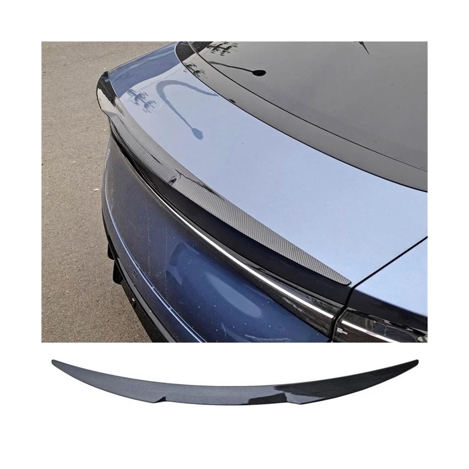 Schwarzer Spoiler, kompatibel mit BYD Seal EV Tail Fin 2023 2022 2024, Auto-Heckflügel-Zubehör, leicht, einfache Installation(Glossy Black) von XWBTRQLK