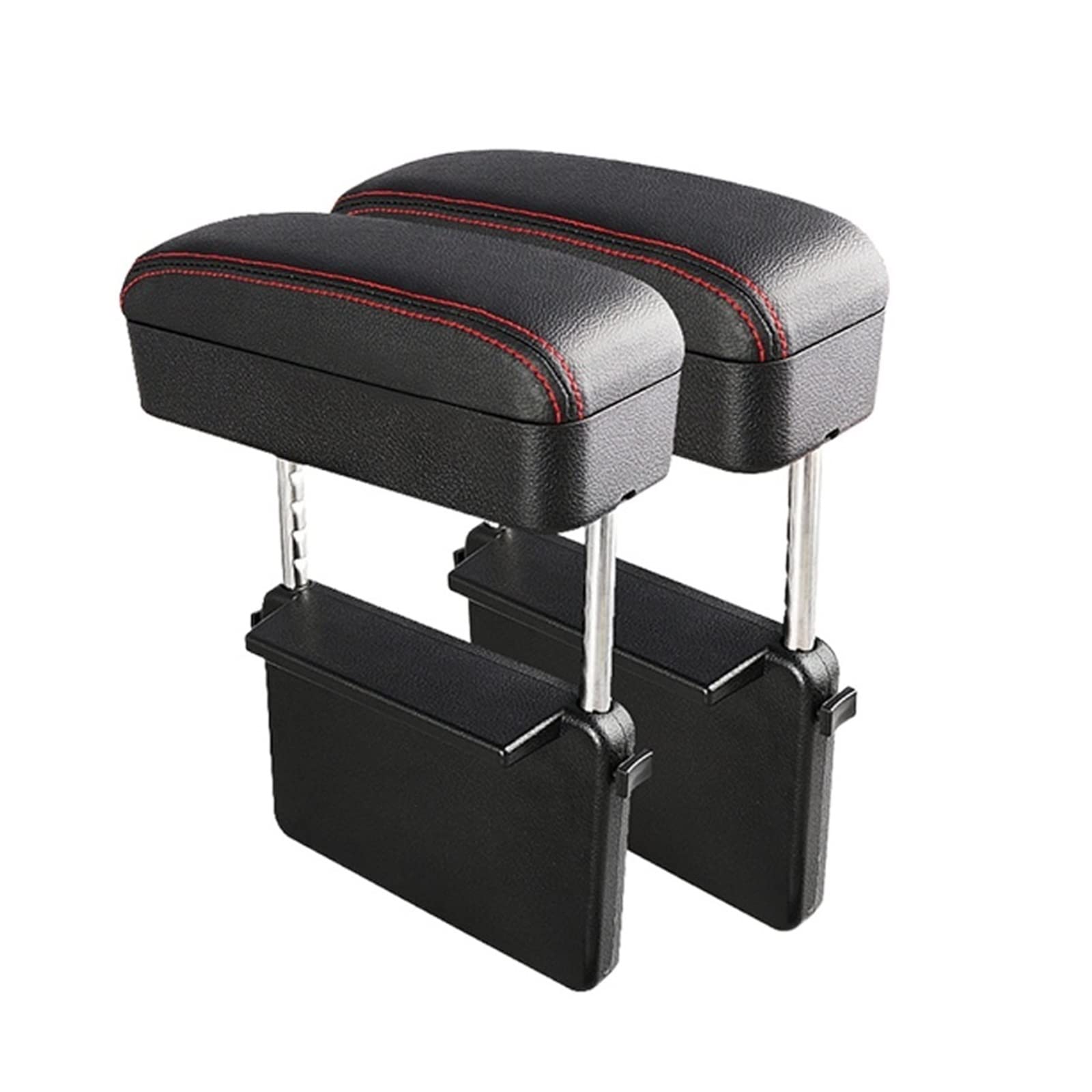Universal Auto Armlehne Box Ellenbogen Unterstützung Einstellbare Auto Center Konsole Armlehne Box Auto Sitz Lücke Organizer for Auto Innen teil(2 sets Black Red) von XWBTRQLK