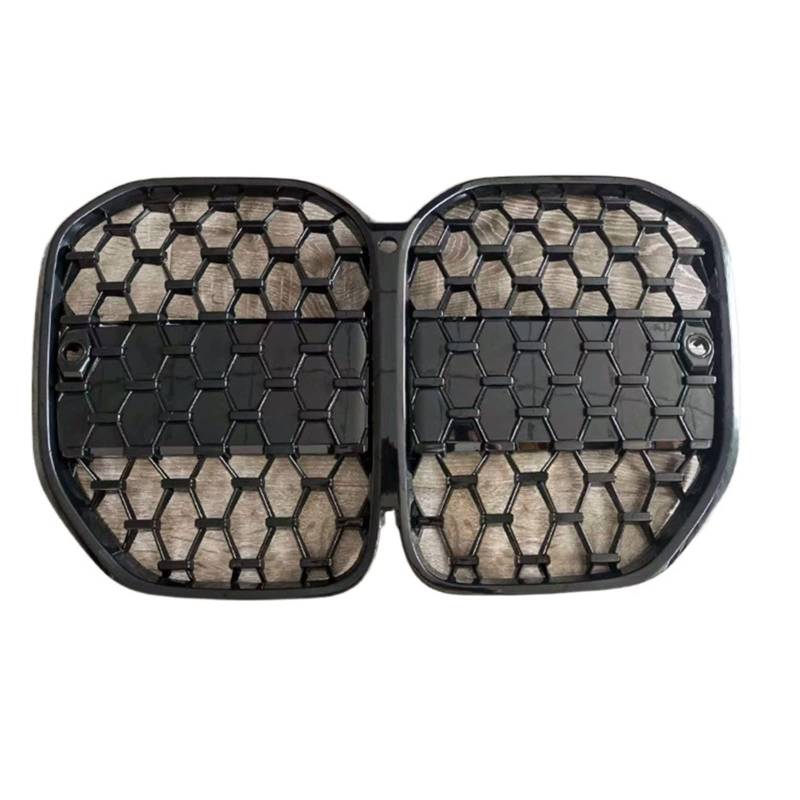 Vorne Mitte Grille Grills Meteor Grille Kompatibel Für BMW G26 4-Serie Coupe 4 Türen 420i 425i 430i 435i M440i 2021 +(Black Without ACC) von XWBTRQLK