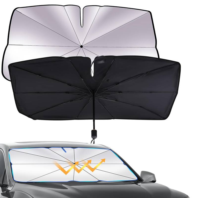 Auto Frontscheiben Sonnenschutz, für Benz C-Class W206 2022+ UV-Schutz Wärmeisolierung Faltbarer Auto frontscheibe Sonnenschutz von XWIXZ