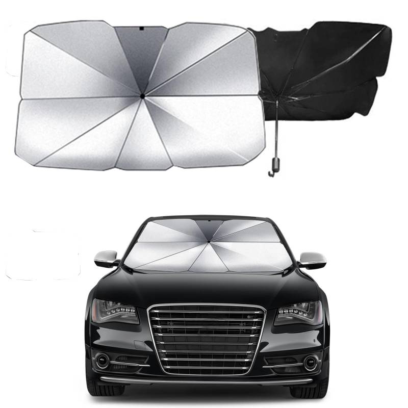 Auto Frontscheiben Sonnenschutz, für Benz Classe C 2000-2007 UV-Schutz Wärmeisolierung Faltbarer Auto frontscheibe Sonnenschutz von XWIXZ