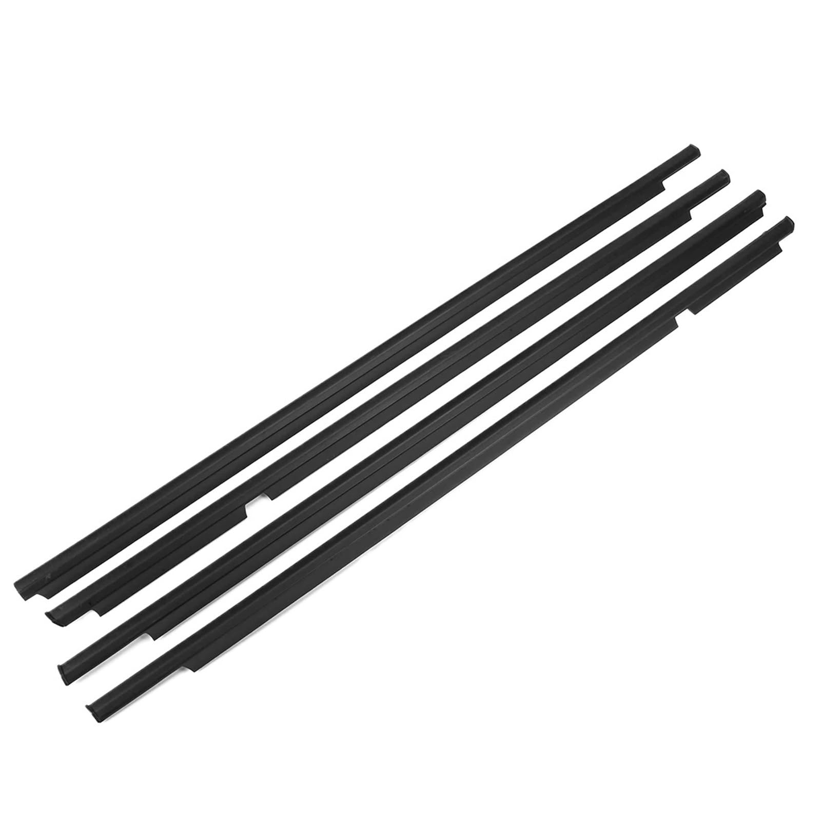 4 Stück Außendichtungen aus Chrom oder schwarzem Gummi for 2003-2009 for 120 75711-60061(4pcs 2003-2009 black) von XWMSCLAK