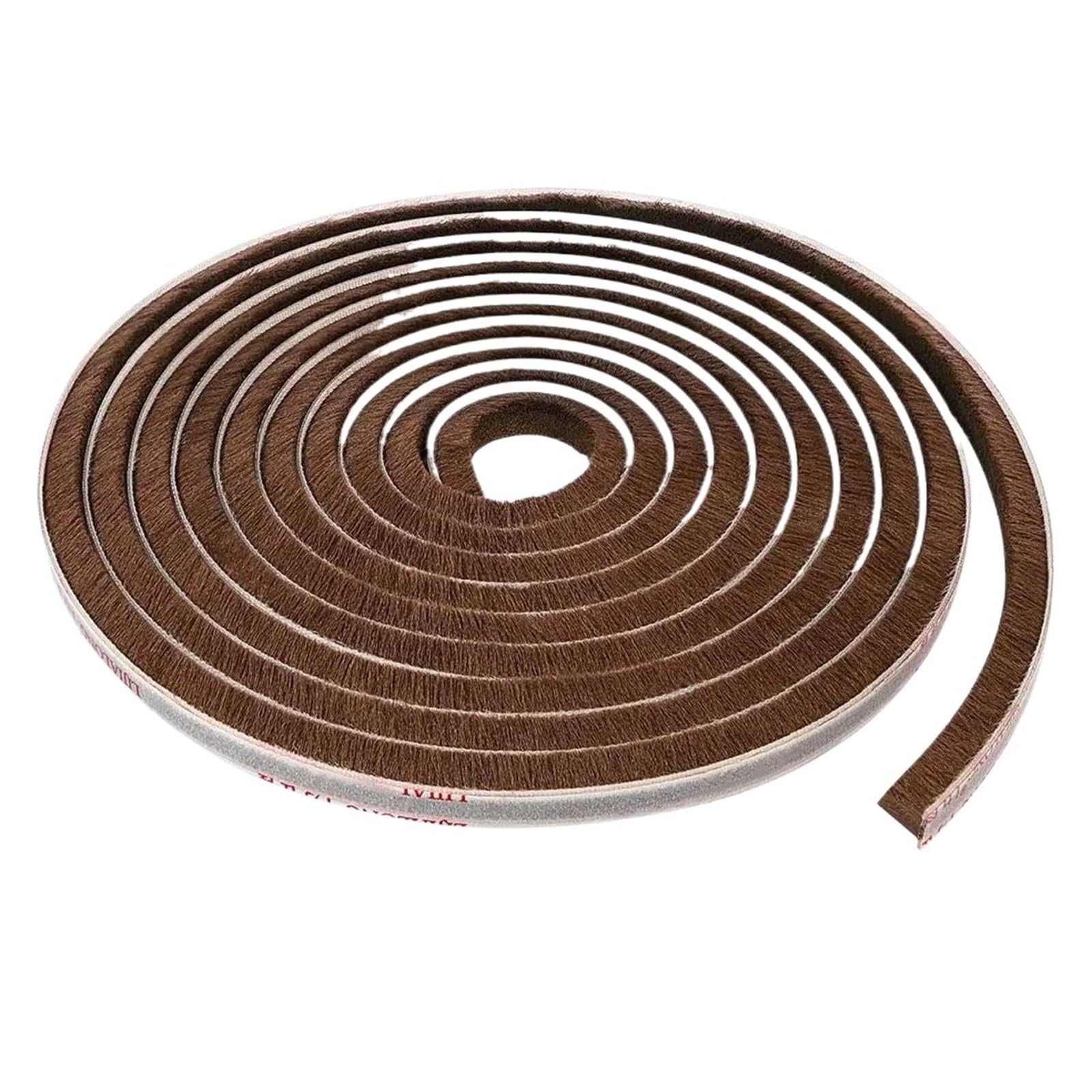 5m Home Gadgets Pinsel Winddicht Band Abdichtung Streifen Pile Weathers Selbstklebende Tür Und Fenster Dichtung(Brown,7x6mm) von XWMSCLAK