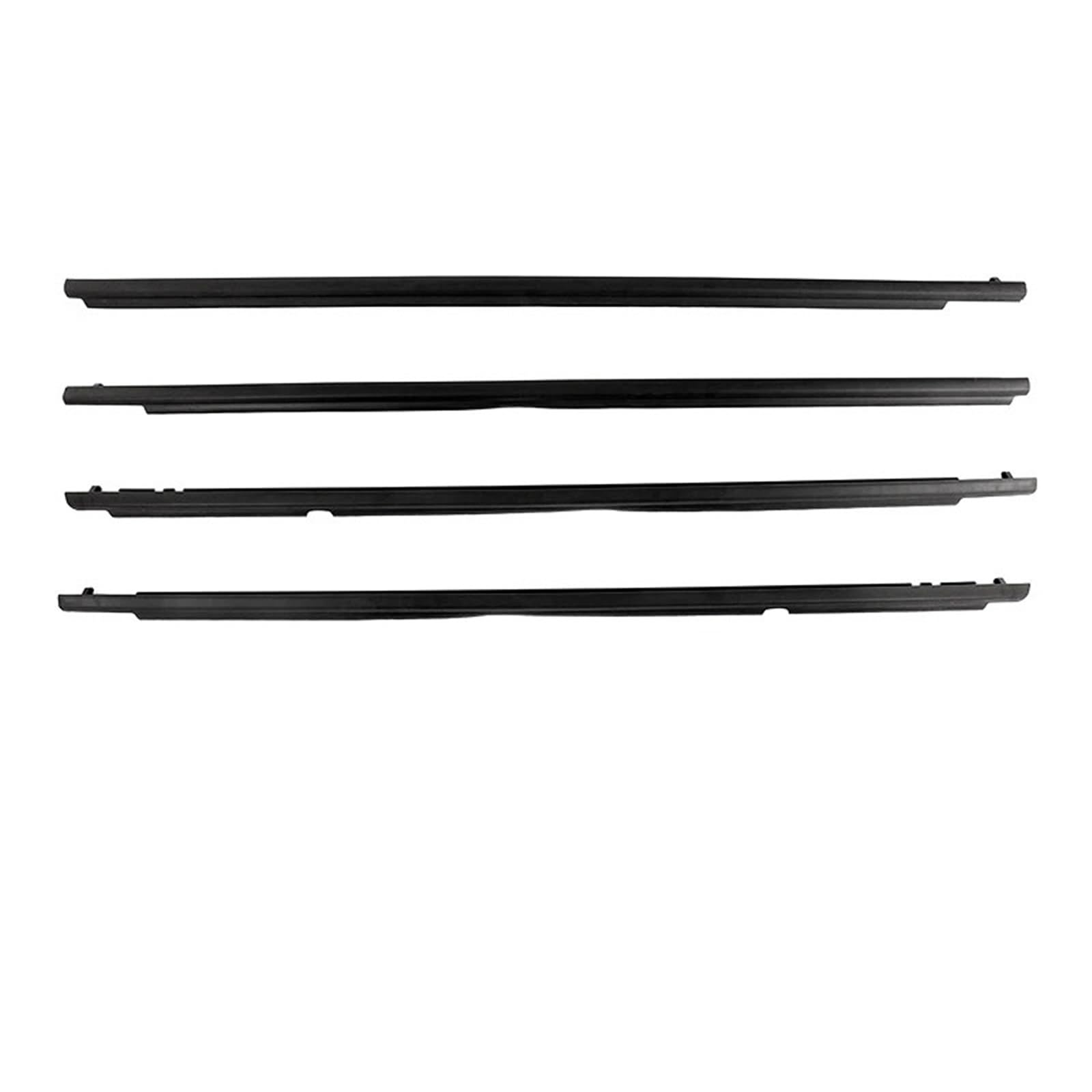 Autozubehör, 4 Teile/Satz Türfensterglas-Dichtungsstreifen, passend for 2008-2013, wasserdichte Autotür-Gummidichtungen(4Pcs-Black) von XWMSCLAK