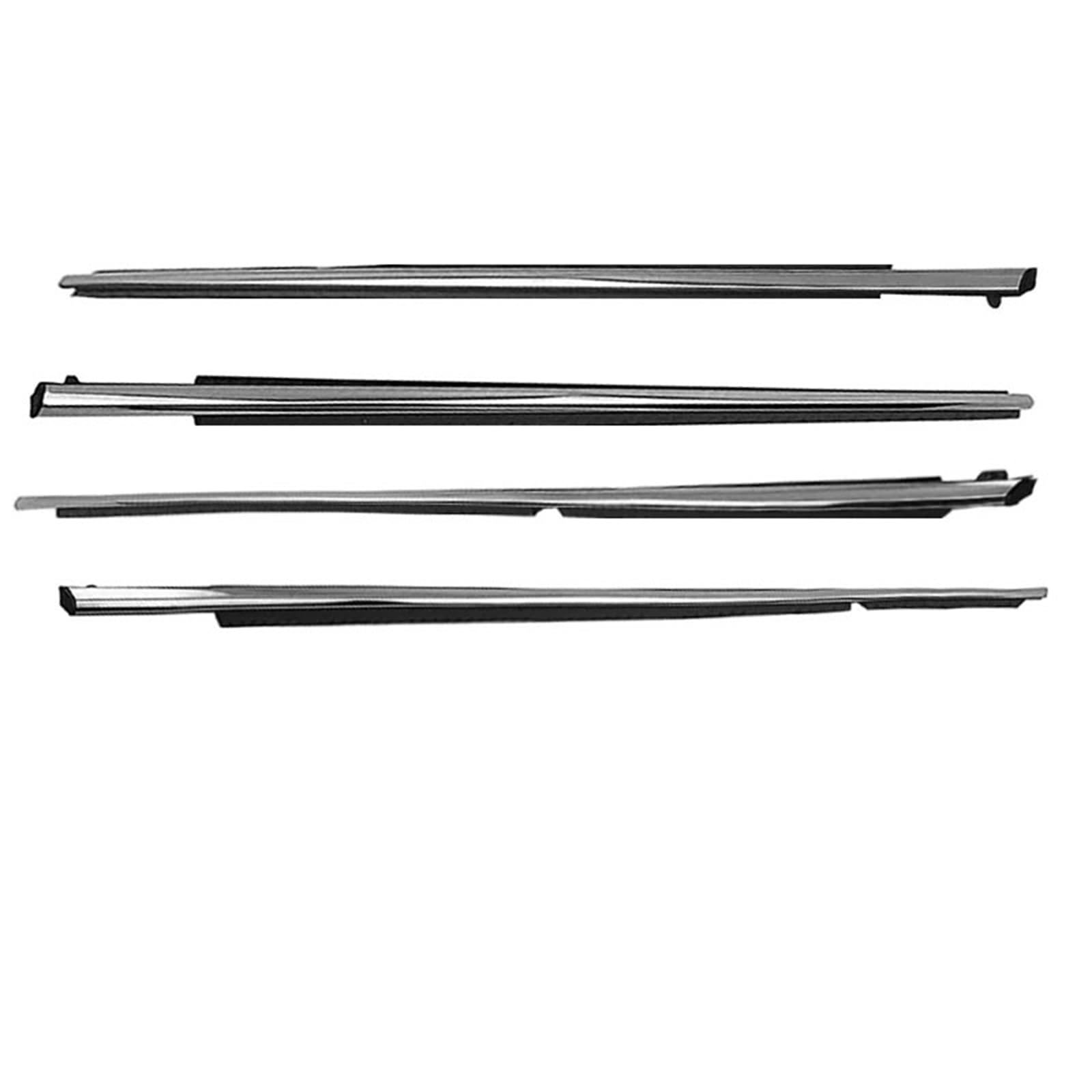 Autozubehör, 4 Teile/Satz Türfensterglas-Dichtungsstreifen, passend for 2008-2013, wasserdichte Autotür-Gummidichtungen(4Pcs-Chrome) von XWMSCLAK