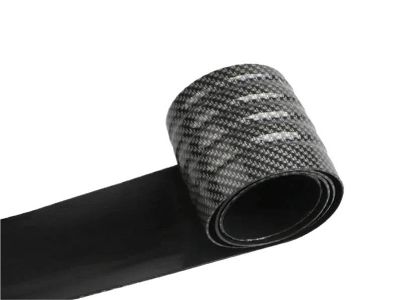Carbon Fiber Universal Auto Kofferraum Tür Schutz Streifen Schwelle Platte Schutz Hinten Stoßstange Schutz Gummi Formteile Pad Trim Abdeckung Streifen(90CM Red) von XWMSCLAK