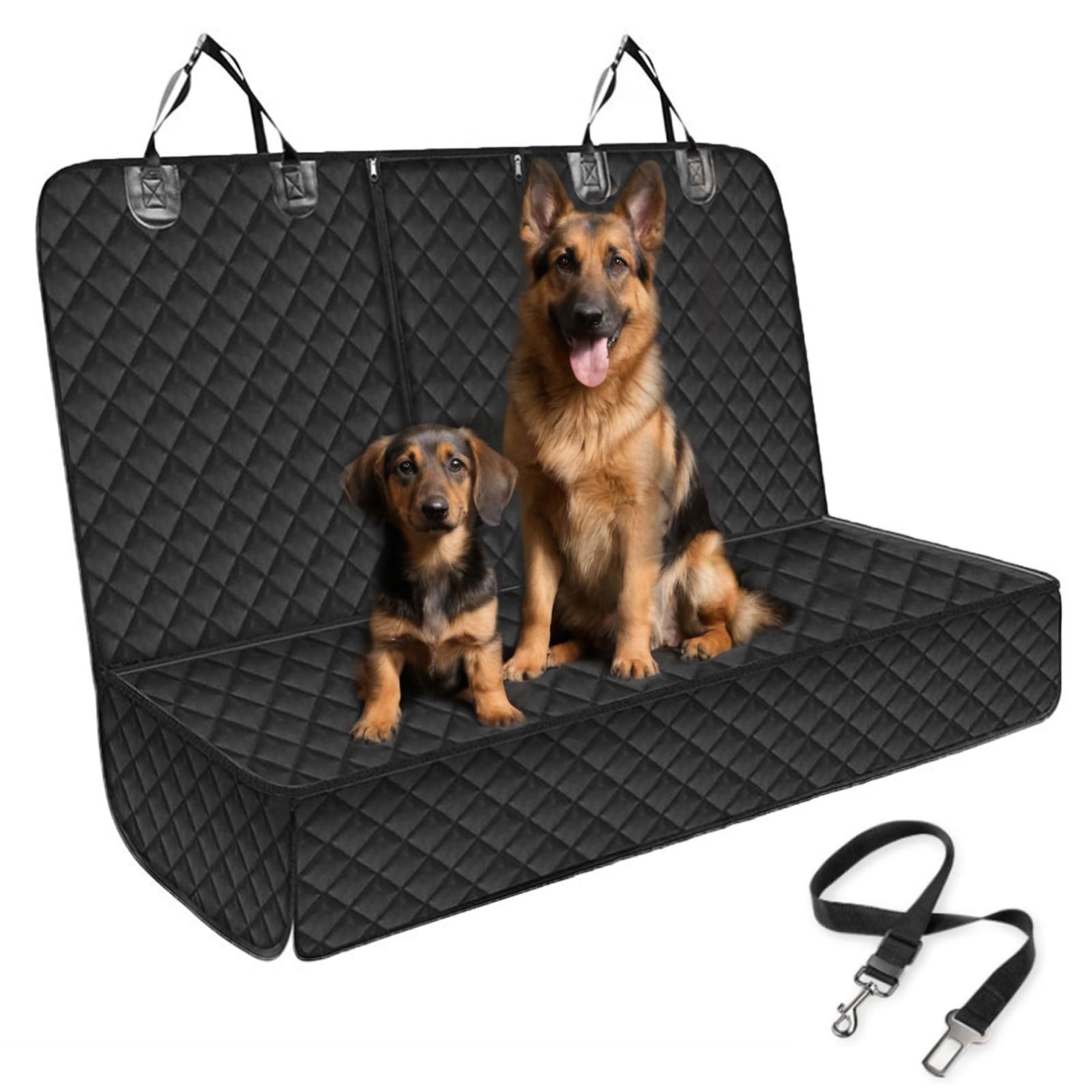 Hundedecke Auto Rückbank, Autoschondecke Hund Rücksitz mit 1 Elastischen Hundesitzgurt, 135x120cm, Kratzfest Wasserdicht, Universelle Passform Hund Rücksitzbank für Nahezu Alle LKWs PKWs SUVs JEEP Hundedecke Auto Rückbank, Autoschondecke Hund Rücksitz mit 1 Elastischen Hundesitzgurt, 135x120cm, Kratzfest Wasserdicht, Universelle Passform Hund Rücksitzbank für Nahezu Alle LKWs PKWs SUVs JEEP von XWUX