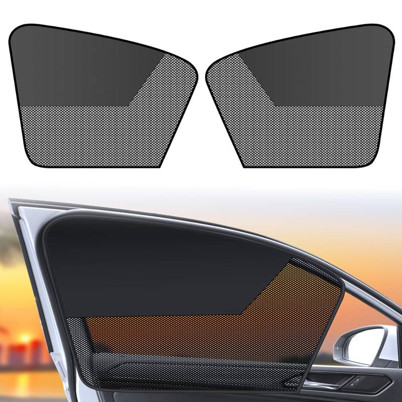 XWUX 2 Stück Sonnenschutz Auto Vorhang für Fahrer, Gespleißter Magnetisch Sonnenblende Seitenscheibe mit Halbschatten, Sonnenschutz Auto Frontfenster, Fenster Verdunkelung (Frontfenster) von XWUX