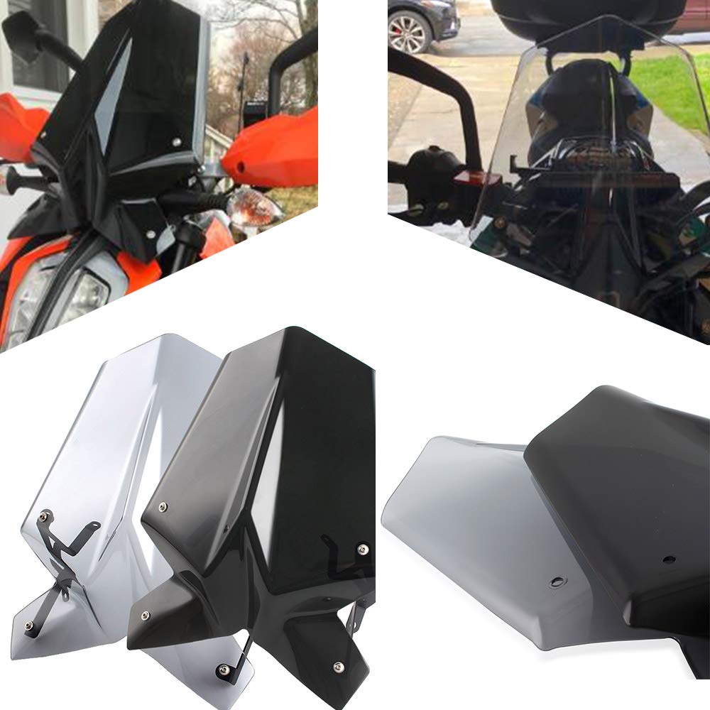 Duke125 390 Motorrad Touring Racing Windschutzscheibe mit Montagehalterung Arbeiten mit 2017-2019 Duke 125 390 2018 von XX eCommerce