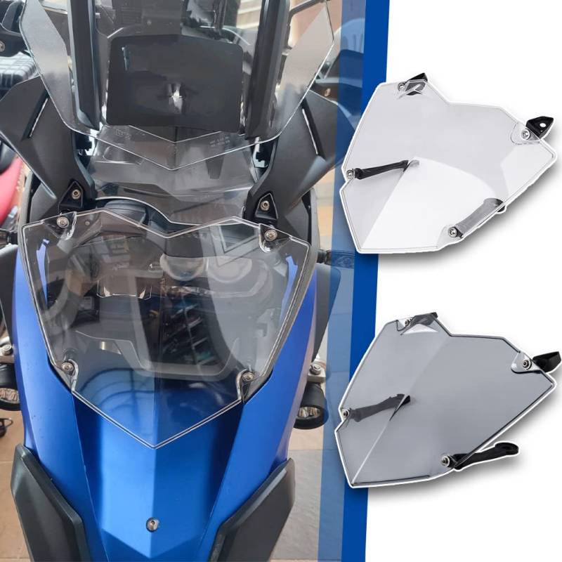 XX eCommerce Motorrad-Frontscheinwerferschutz, Verkleidungsabdeckung, Linsenschutz, Lampenschutz, kompatibel mit B-M-W R1200GS R-1200-GS LC R1250GS ADV Adventure 2013-2021 2015 2016 2017 2018(Klar) von XX eCommerce