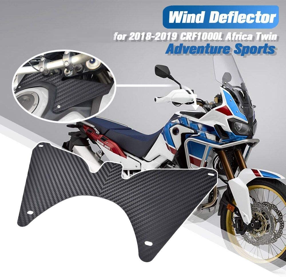 XX eCommerce Motorrad Forkshield Updraft Deflector Gabelschild Aufwindabweiser kompatibel mit H.onda CRF1000L Africa Twin Adventure Sports DCT 2018-2019 von XX eCommerce