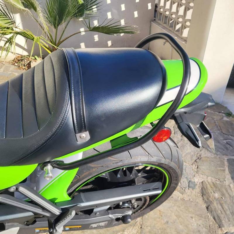 Motorrad Stahl Beifahrer Griffe Kompatibel mit Z900RS Z900 RS ABS SE Cafe 2018 2019 2020 2021 2022 2023 2024, Hintersitz Beifahrer Haltegriff Seitenhandlauf Hinterer Griff (Schwarz) von Lorababer