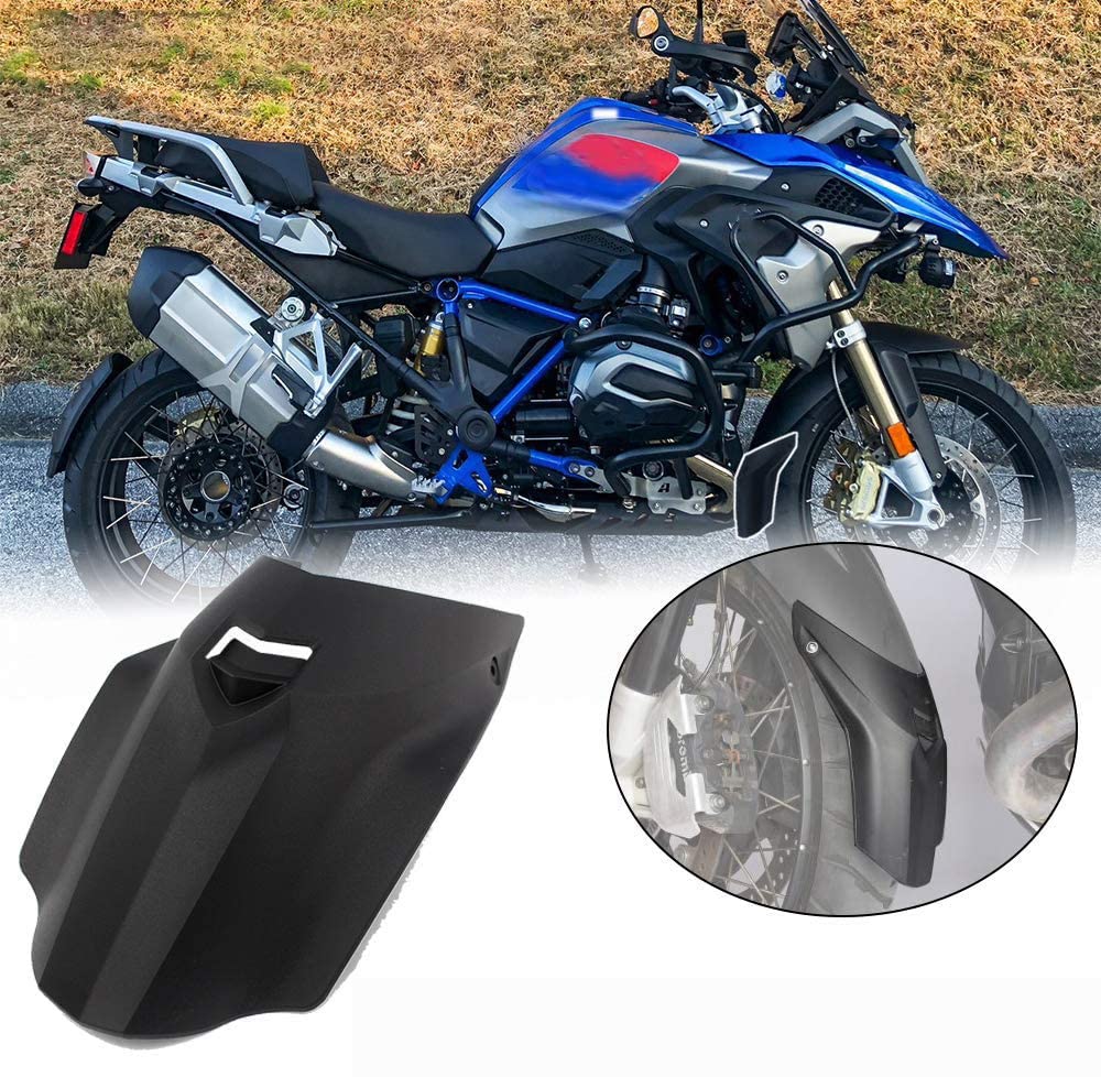 XX ecommerce Motorrad Schwarz Rückseite Vorderseite Kotflügel Schmutzfänger Fender Extender Erweiterung Abdeckung Wachen Schutz für R1200GS R 1200 GS ADV (Kotflügel vorne) von XX eCommerce