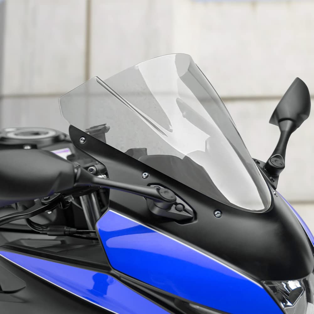 XX ecommerce Motorrad Touring Rennen Fliegengitter Windschutzscheibe Wind Schild Schutz Deflektoren für Suzuki GSXR125 GSX-R G-SXR 125 2017-2020 2018 2019 (leichter Rauch) von XX eCommerce