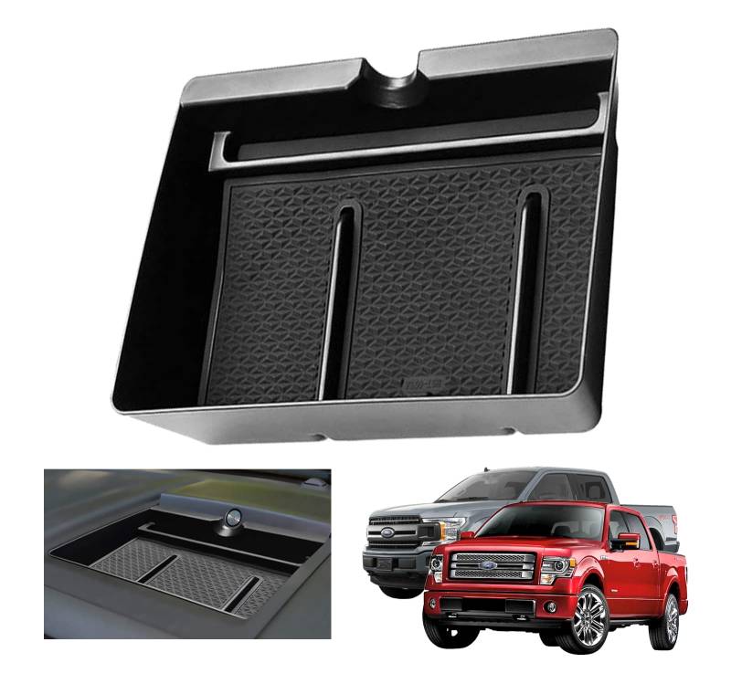 XXCIWP 2020 F150 Mittelkonsole Armaturenbrett Ablage für 2015–2020 Ford F150 Armaturenbrett Mittelkonsole Tray Ford F150 2019 Zubehör F150 Armaturenbrett Aufbewahrung Organizer Sonnenbrillenhalter von XXCIWP