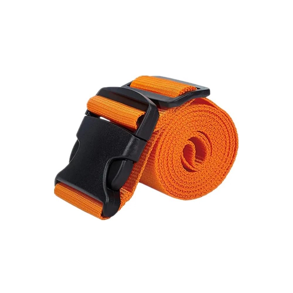1 x Gepäckgurt, verstellbar, Kofferband, Gepäckbefestigungsgurt für Reisezubehör (Orange) von XXCLW
