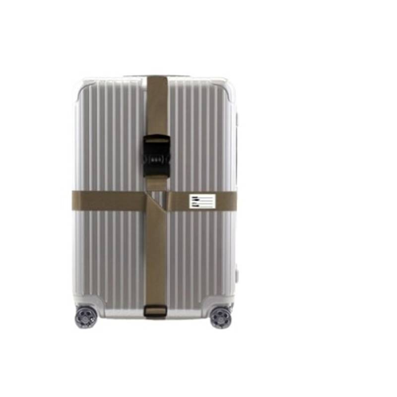 10-stelliges Passwortschloss, Crossbody, Reisetasche, TSA-Seehafenschloss, Unterstützung, Gepäckgurt, Verstärkung, Box, Packgurt, kühles Grau (Kreuz-Passwort, Khaki) von XXCLW