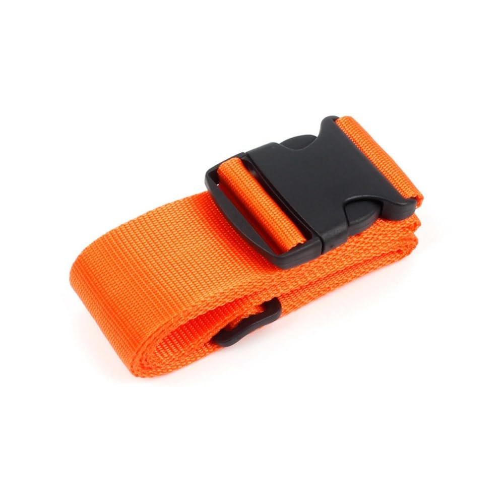 Reisegurt, Trolley-Sicherheitsgurte, Gepäckverpackung, Kreuzgurt, Koffer, Verpackung, Sicherheitsgurt, verstärkte, verstellbare Gurte, Zubehör (Orange) von XXCLW