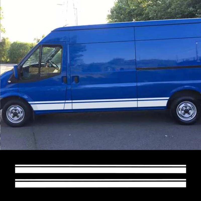 Autoaufkleber Van Camper Wohnmobil RV Frachtkörper Seitenstreifen Dekoration Grafiken Vinyl Film Dekor Aufkleber Auto Tuning Zubehör von XXGJOALD