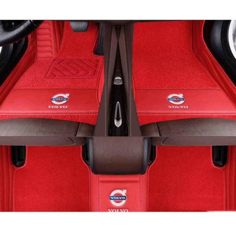 Auto Fußmatten für Volvo V60 2011-2017 (LHD),Wasserdicht Matten Autoteppiche Antirutsch Bodenmatte Innenraum Zubehör,normal-F von XYHHQ