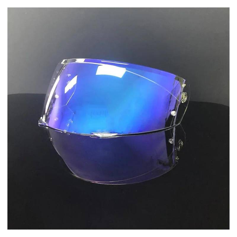 Motorrad Helmvisierlinse, HJ-33 i90 Helmvisierlinse Motorrad-Integralhelmvisierlinse Ersatzlinse for HJC i90 Hj33(Blau)(Revo Clear Blue) von XYJTC