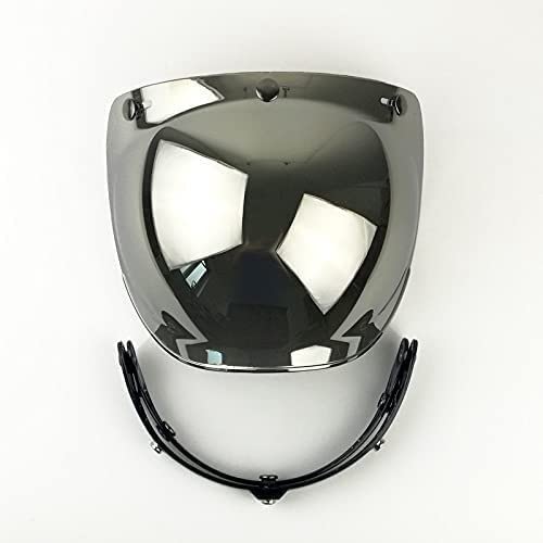 Motorrad Helmvisierlinse, Motorrad-Windschutzscheibe, kompatibel mit V-Intage-Helm, kompatibel mit MOTO-Helm-Bubble-Visier, kompatibel mit BE-ON, kompatibel mit TORC 3 Snap-Jethelm, HZYEYO (klar)(Silv Motorrad Helmvisierlinse, Motorrad-Windschutzscheibe, kompatibel mit V-Intage-Helm, kompatibel mit MOTO-Helm-Bubble-Visier, kompatibel mit BE-ON, kompatibel mit TORC 3 Snap-Jethelm, HZYEYO (klar)(Silv von XYJTC