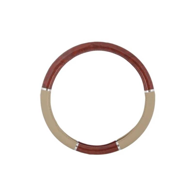 Lenkradbezug Lenkradhülle 1Pc Beige Auto Auto Holzmaserung Lenkrad Abdeckungen Syn Geprägt Anti-Slip 37-40cm Innen Auto Zubehör von XYSZQJZYP