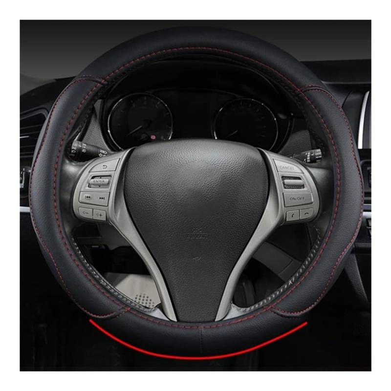 Lenkradbezug Lenkradhülle Auto Auto Lenkradbezug für Qashqai 2006-2019 für Dualis J10 2007-2014 37-38CM O Form Lenkrad von XYSZQJZYP