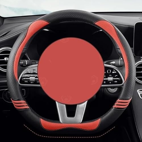 Lenkradbezug Lenkradhülle Auto Lenkrad Abdeckung Universal Carbon Faser Muster Anti-Slip Auto Lenkrad Schutz Fall 38CM Auto-Styling von XYSZQJZYP